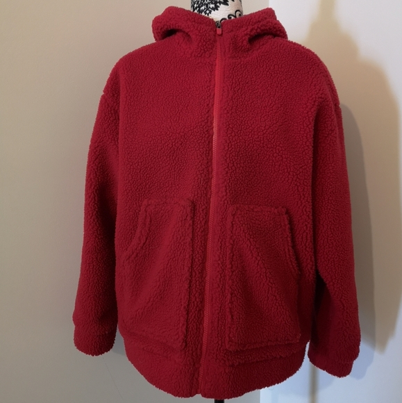 Red Teddy Coat - Picture 2 of 7